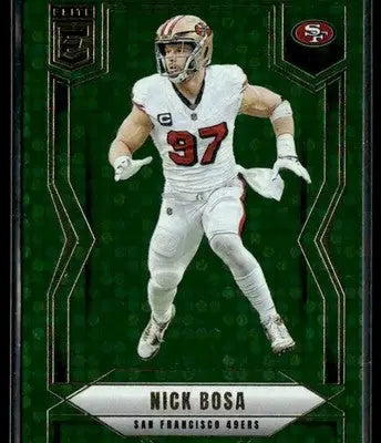 2025 Donruss Elite Nick Bosa #93 Green Disco San Francisco 49ers - Football Card Single