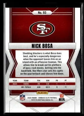 2025 Donruss Elite Nick Bosa #93 Green Disco San Francisco 49ers - Football Card Single