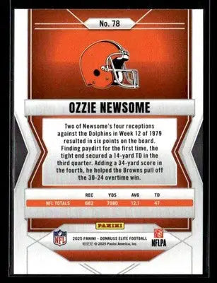 2025 Donruss Elite Ozzie Newsome #78 Cleveland Browns - Football Card Single