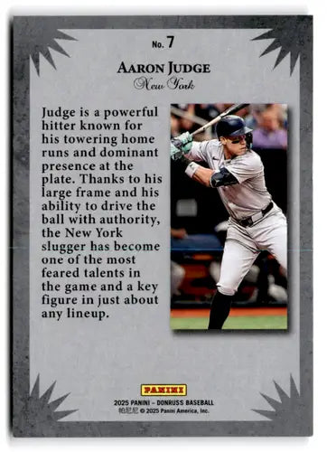 2025 Donruss Elite Series #7 Aaron Judge NM-MT Yankees ID:79003 - Trading Cards