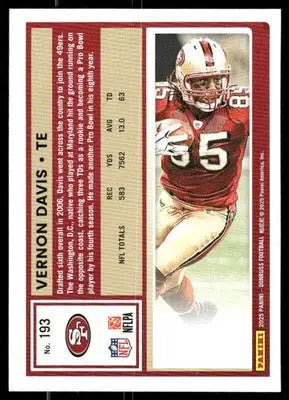 2025 Donruss Football Vernon Davis #193 Football - Football Card Single