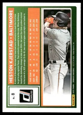 2025 Donruss Heston Kjerstad #8 Baseball - Baseball Card Single