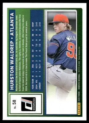 2025 Donruss Hurston Waldrep #58 Baseball - Baseball Card Single