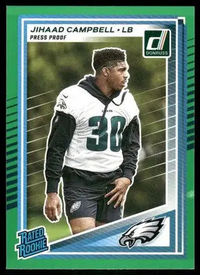 2025 Donruss Jihaad Campbell #343 Press Proof Green Football - Football Card Single