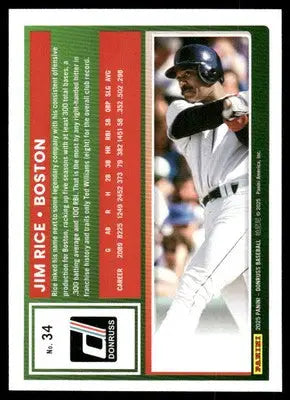 2025 Donruss Jim Rice #34 Baseball - Baseball Card Single
