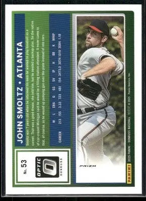 2025 Donruss John Smoltz #53 Black Circles Optic Baseball - Baseball Card Single
