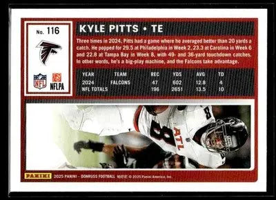 2025 Donruss Kyle Pitts #116 Atlanta Falcons