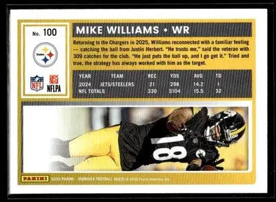 2025 Donruss Mike Williams #100 Pittsburgh Steelers