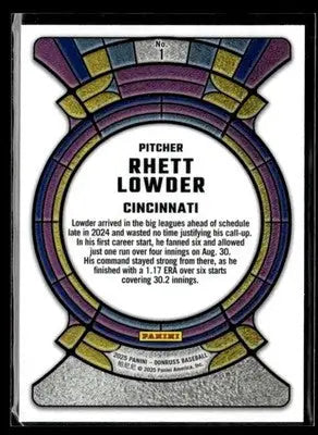 2025 Donruss Optic #1 Rhett Lowder Stained Glass - Baseball Card Single