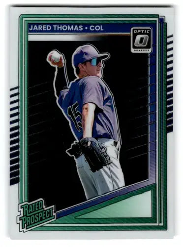 2025 Donruss Optic #147 Jared Thomas NM-MT RC Rookie Rockies Rated Pros ID:80501 - Baseball Card Single