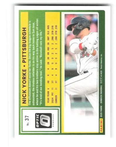 2025 Donruss Optic #37 Nick Yorke NM-MT Pirates ID:79429 - Baseball Card Single