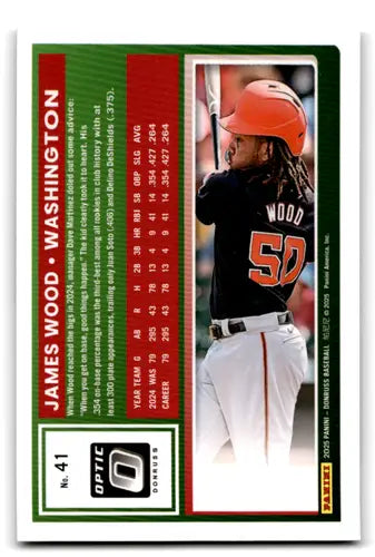 2025 Donruss Optic #41 James Wood NM-MT Nationals ID:78573 - Baseball Card Single