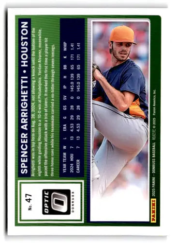2025 Donruss Optic #47 Spencer Arrighetti NM-MT Astros ID:78970 - Baseball Card Single