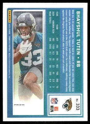 2025 Donruss Optic Bhayshul Tuten #333 Pink Football - Football Card Single