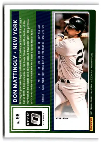 2025 Donruss Optic Black Circles #98 Don Mattingly NM-MT Yankees ID:78981 - Baseball Card Single