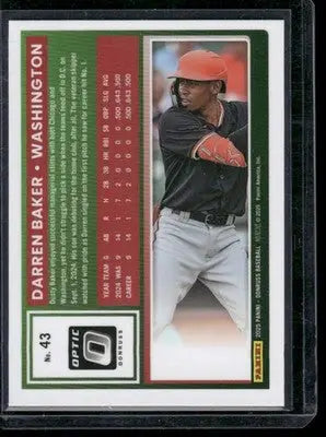 2025 Donruss Optic Darren Baker #43 Baseball - Baseball Card Single