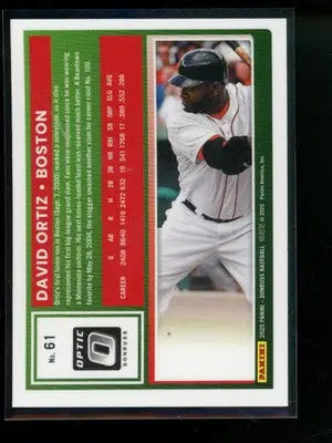 2025 Donruss Optic David Ortiz #61 Baseball - Baseball Card Single