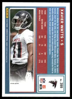 2025 Donruss Optic Football Xavier Watts #399 Red Football - Football Card Single
