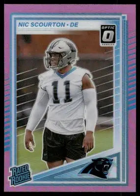 2025 Donruss Optic Nic Scourton #383 Pink Football - Football Card Single