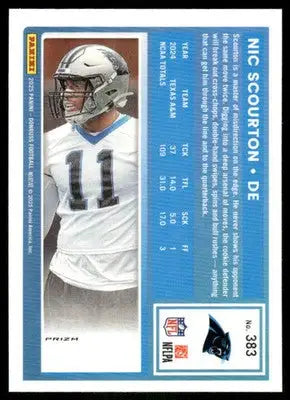 2025 Donruss Optic Nic Scourton #383 Pink Football - Football Card Single