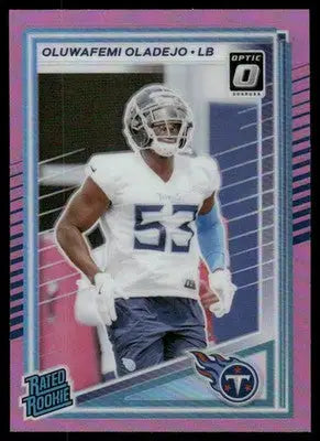 2025 Donruss Optic Oluwafemi Oladejo #384 Pink Football - Football Card Single