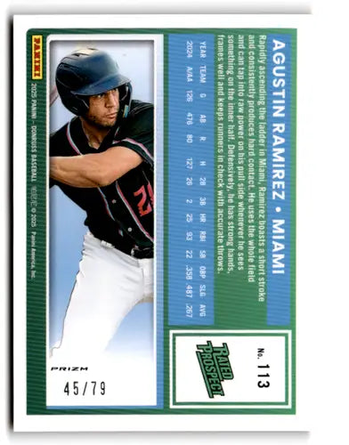 2025 Donruss Optic Orange Scope #113 Agustin Ramirez NM-MT RC Rookie 45 ID:78959 - Baseball Card Single