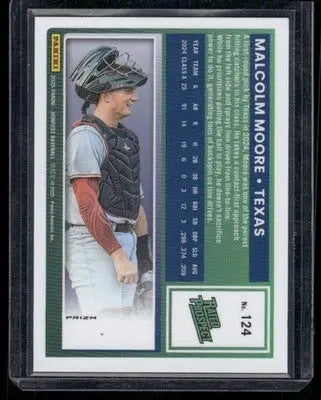 2025 Donruss Optic Prizm Malcolm Moore #124 Black Circles Rated Prospect - Football Card Single