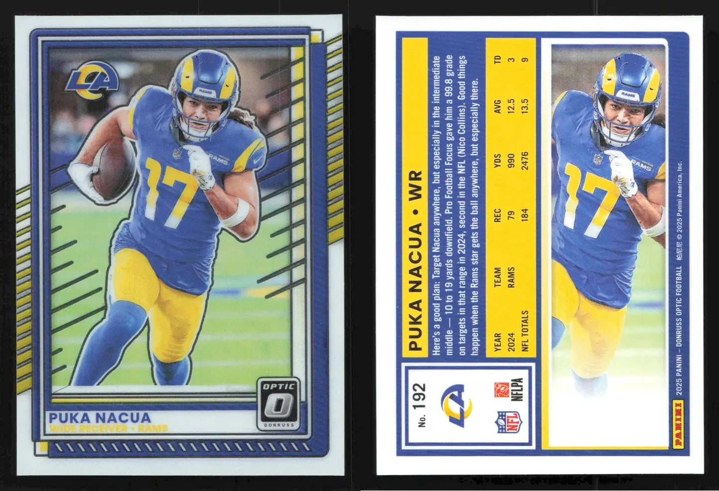2025 Donruss Optic PUKA NACUA #192 Los Angeles Rams - Football Card Single