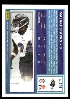 2025 Donruss Optic Rated Rookie Malaki Starks #346 Red Football - Football Card Single