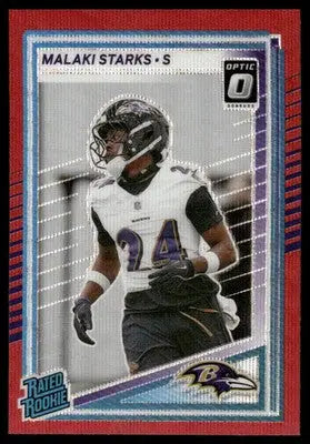2025 Donruss Optic Rated Rookie Malaki Starks #346 Red Football - Football Card Single