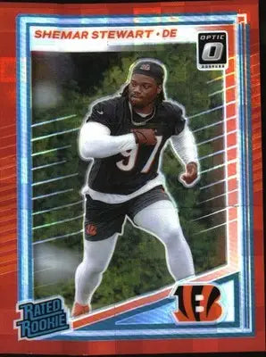 2025 Donruss Optic Rated Rookies Preview Red Pandora #393 Shemar Stewart - Football Card Single