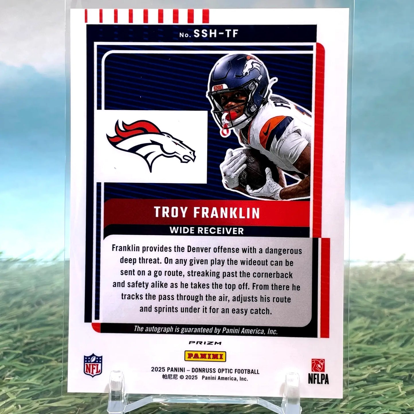2025 Donruss Optic Signature Series Holo Troy Franklin Auto Denver Broncos CG33 - Football Card Single