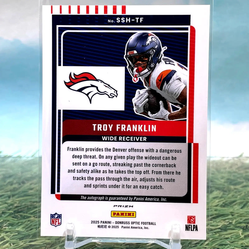 2025 Donruss Optic Signature Series Holo Troy Franklin Auto Denver Broncos CG33 - Football Card Single