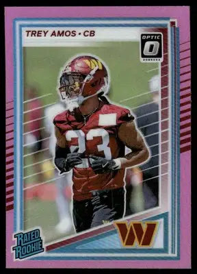 2025 Donruss Optic Trey Amos #369 Pink Football - Football Card Single