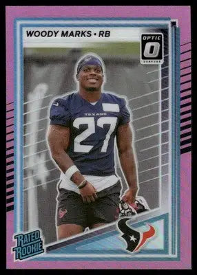 2025 Donruss Optic Woody Marks #377 Pink Football - Football Card Single