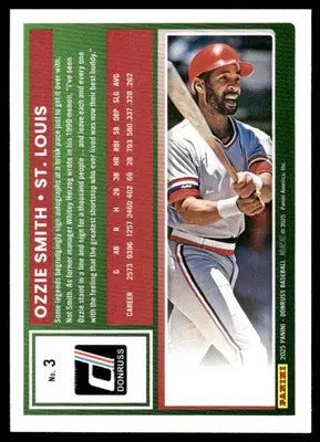 2025 Donruss Ozzie Smith #3 Baseball - Baseball Card Single