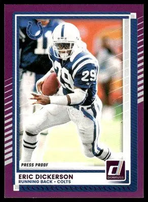 2025 Donruss Press Proof Eric Dickerson #75 Purple Football - Football Card Single