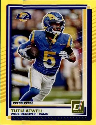 2025 Donruss Press Proof Yellow #192 Tutu Atwell - Football Card Single