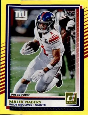 2025 Donruss Press Proof Yellow #273 Malik Nabers - Football Card Single
