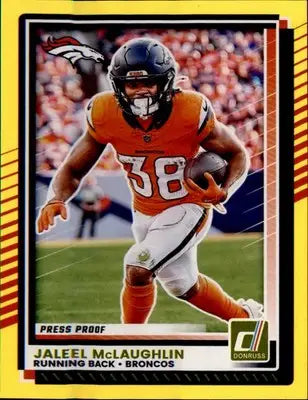 2025 Donruss Press Proofs Yellow #151 Jaleel McLaughlin - Football Card Single