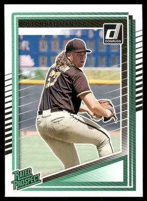 2025 Donruss Rated Prospect Boston Bateman #118 Rated Prospect Baseball - Baseball Card Single