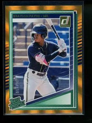 2025 Donruss Rated Prospect Braylon Payne #117 Orange Rated Prospect 061/299 - Baseball Card Single