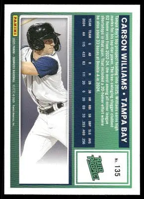 2025 Donruss Rated Prospect Carson Williams #135 Rated Prospect Baseball - Baseball Card Single