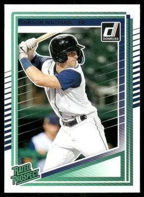 2025 Donruss Rated Prospect Carson Williams #135 Rated Prospect Baseball - Baseball Card Single