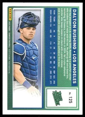2025 Donruss Rated Prospect Dalton Rushing #125 Rated Prospect Baseball - Baseball Card Single