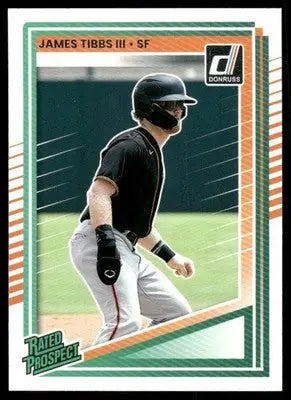 2025 Donruss Rated Prospect James Tibbs III #187 Baseball - Baseball Card Single