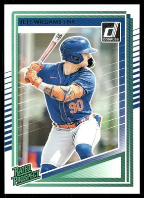 2025 Donruss Rated Prospect Jett Williams #167 Rated Prospect Baseball - Baseball Card Single