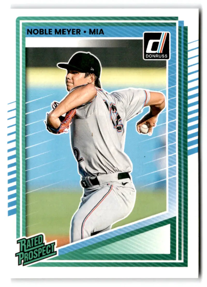 2025 Donruss Rated Prospects #110 Noble Meyer NM-MT RC Rookie Marlins R ID:78552 - Baseball Card Single