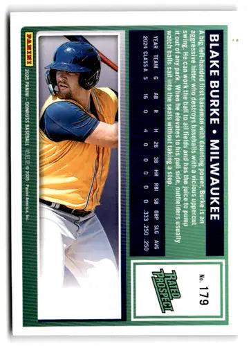 2025 Donruss Rated Prospects #179 Blake Burke NM-MT RC Rookie Brewers R ID:78560