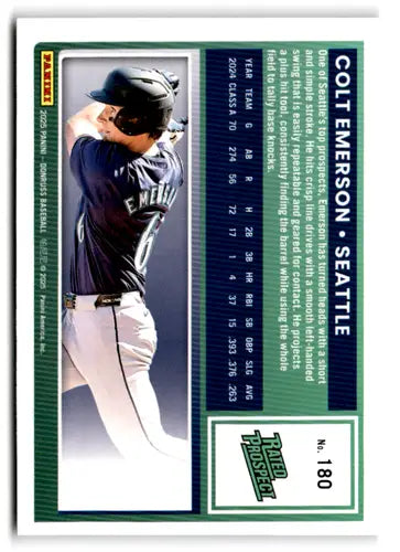 2025 Donruss Rated Prospects #180 Colt Emerson NM-MT RC Rookie Mariners ID:78561 - Baseball Card Single